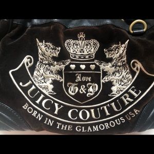 JUICY COUTURE Black Velour Handbag